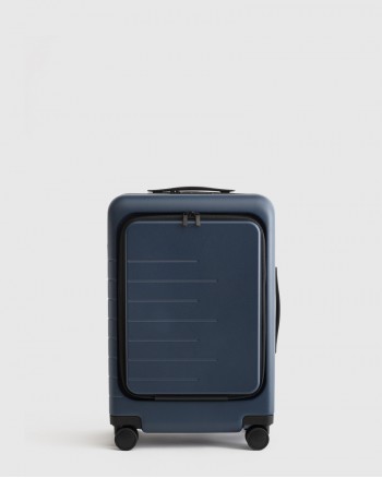 Front Pocket Hard Shell Carry-On Suitcase - 20 - Navy