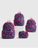 Recycled Double Pocket Backpack - Small - Purple Leopard