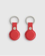 Nappa Leather AirTag Key Ring (2-Pack) - Red