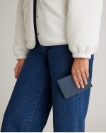 Nappa Leather RFID Blocking Passport Holder - Navy