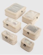 Eco Compression Packing Cubes (6-pack) - Beige