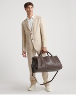 Nappa Leather Duffle Bag - Dark Brown