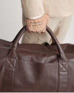 Nappa Leather Duffle Bag - Dark Brown