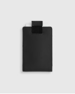 Italian Leather Money-Clip Wallet - Black